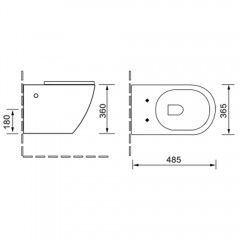 Инсталляция SantiLine SL-03 + унитаз SantiLine SL-5018MB с сиденьем