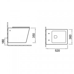 Инсталляция SantiLine SL-04 + унитаз SantiLine SL-5004MB с сиденьем