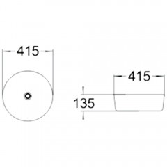 Раковина накладная SantiLine SL-1054MG