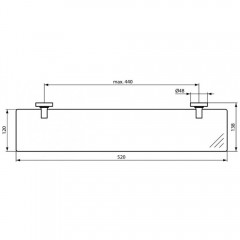 Полка стеклянная Ideal Standard Iom A9124XG