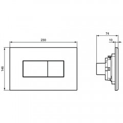 Клавиша смыва Ideal Standard Solea R0110A6