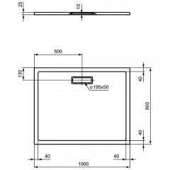 Поддон акриловый Ideal Standard Ultraflat New T4468V3