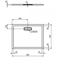 Поддон акриловый Ideal Standard Ultraflat New T4474V3