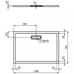 Поддон акриловый Ideal Standard Ultraflat New T4475V3