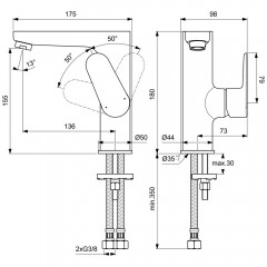 Смеситель для раковины Ideal Standard Cerafine BC555AA