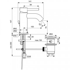 Смеситель для раковины Ideal Standard Ceraline BC193AA