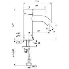 Смеситель для раковины Ideal Standard Ceraline BC268AA