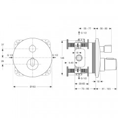 Душевая система встраиваемая Ideal Standard Ceratherm BD006XC термостат