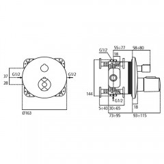 Смеситель для ванны встраиваемый Ideal Standard Ceratherm 100 A4888AA термостат