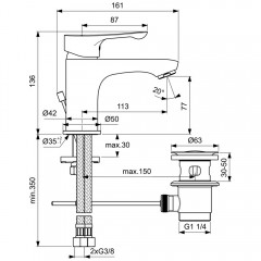 Смеситель для раковины Ideal Standard Dot 2.0 BC320AA
