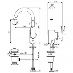 Смеситель для раковины Ideal Standard Vito B0410AA