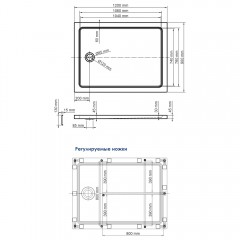 Поддон акриловый WasserKRAFT Amper 29T07U