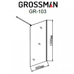 Шторка на ванну Grossman GR-103