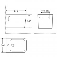 Биде подвесное Grossman GR-B4414