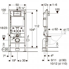 Инсталляция Geberit Duofix 458.128.21.1 + унитаз WeltWasser Merzbach 004 GL-WT безободковый с сиденьем