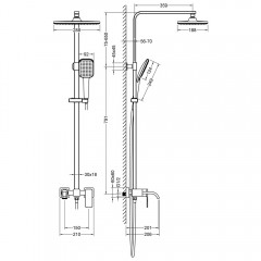 Душевая система Timo Selene SX-1013/03