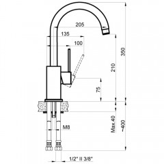 Смеситель для кухни Azario Tasco AZ151644316