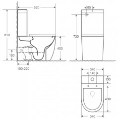 Унитаз Azario Mitta AZ2128 безободковый