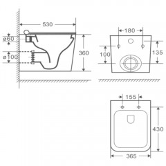 Инсталляция Grohe Rapid SL 38772001 + унитаз Fubini FB002 безободковый с сиденьем