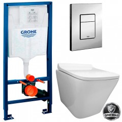 Инсталляция Grohe Rapid SL 38772001 + унитаз Fubini FB003 безободковый с сиденьем