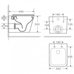 Инсталляция Grohe Rapid SL 38772001 + унитаз Fubini FB003 безободковый с сиденьем