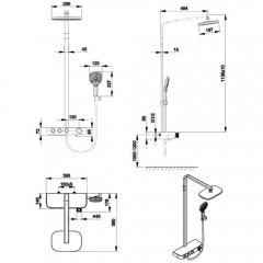 Душевая система Bravat Cobble F6389423CP-A1-ENG