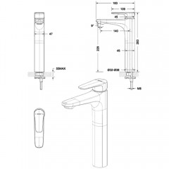 Смеситель для раковины Bravat Source F1173218BW-A9-ENG