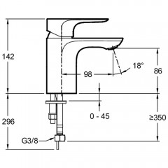 Смеситель для раковины Jacob Delafon Aleo E72277-4-CP