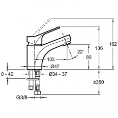 Смеситель для раковины Jacob Delafon Brive E75762-4-CP