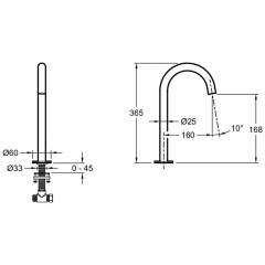 Излив Jacob Delafon Grands Boulevards E25388-CP