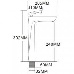 Смеситель для раковины Felice 9025 B cromo bianco