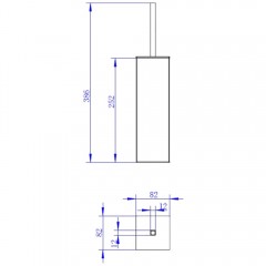 Ёршик для унитаза напольный Felice F 0313 cromo
