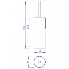 Ёршик для унитаза подвесной Felice F 0613 cromo
