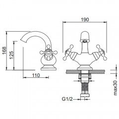Смеситель для раковины Gerhans K01 K11001