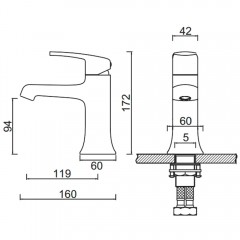 Смеситель для раковины Gerhans K06 K11006