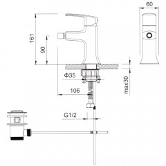 Смеситель для биде Gerhans K06 K15006
