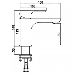 Смеситель для раковины Gerhans K15 K11015W