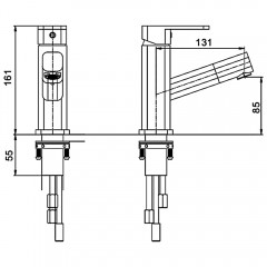 Смеситель для раковины Gerhans K16 K11016W