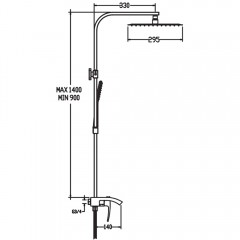 Душевая система Faop Luxury Life A2411-21