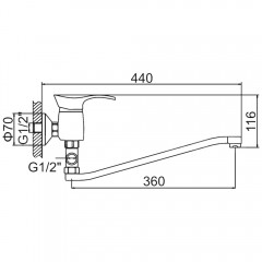 Смеситель универсальный Ledeme H01 L2101