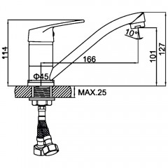 Смеситель для кухни Ledeme H16 L4516-2