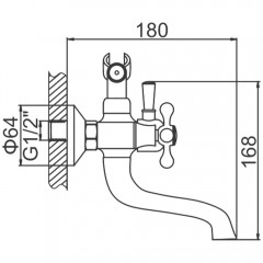 Смеситель для ванны Ledeme H19 L3019