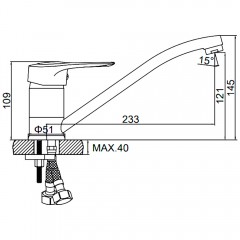 Смеситель для кухни Ledeme H28 L4228-B