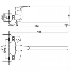 Смеситель универсальный Ledeme H32 L2232