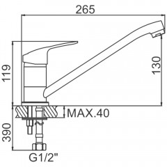 Смеситель для кухни Ledeme H37 L4837