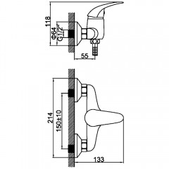 Смеситель для душа Ledeme H38 L2038-B