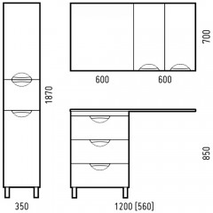 Тумба с раковиной Corozo Алиот 120 напольная