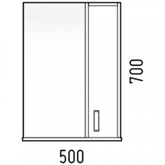 Зеркало-шкаф Corozo Колор 50 белый SD-00000683