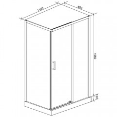 Душевое ограждение Cerutti Vito 110B R