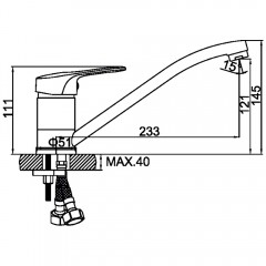Смеситель для кухни Ledeme H68 L4268-B